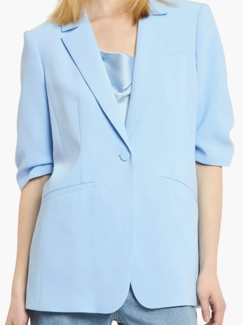 Cinq à Sept Khloe Short-Sleeve Blazer - Blue Wisteria - Size 4 NWOT